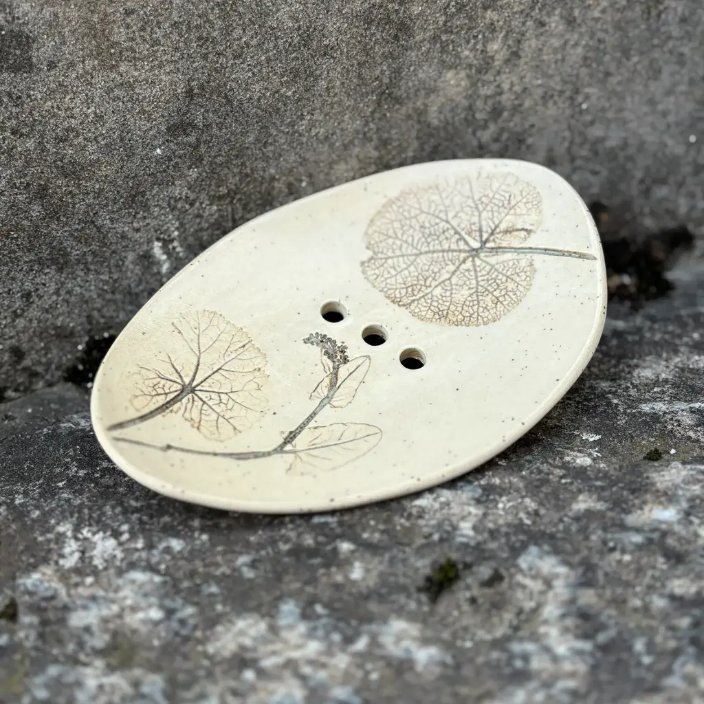 Portasapone Flora (naturale lucido)